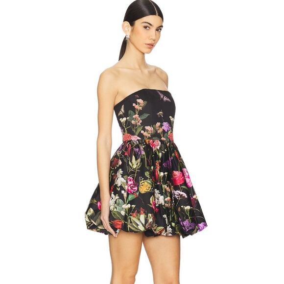 ASHA STRUCTURED BUBBLE HEM MINI DRESS - Picture 6 of 8